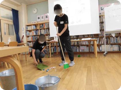 「子どもたちの力を伸ばす学校掃除セミナー」の画像です。
